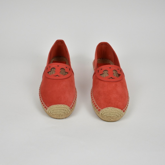 Tory Burch Red Canyon Suede Sidney Espadrille SZ 8 - Picture 2 of 8